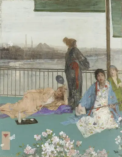 Variations in Flesh Colour and Green - The Balcony James Abbott McNeill Whistler